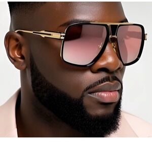 Aviator Sunglasses Gold Frame Pink Lens Fashion Pilot‎ Sun Glasses Luxury Lentes
